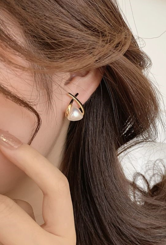 گوشواره طلایی مرواریدی