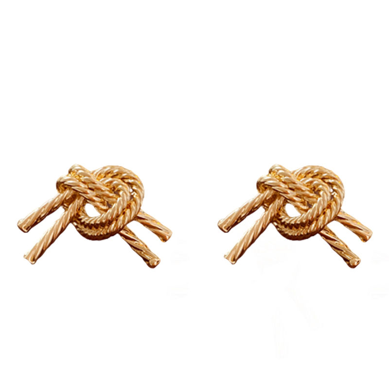 گوشواره طرح گره طلایی