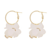 گوشواره گل نگین دار آویز کد 399-2