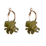 گوشواره گل نگین دار آویز کد 399-2