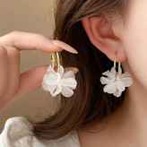گوشواره گل نگین دار آویز کد 399-2