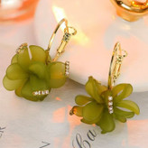 گوشواره گل نگین دار آویز کد 399-2