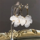 گوشواره گل نگین دار آویز کد 399-2
